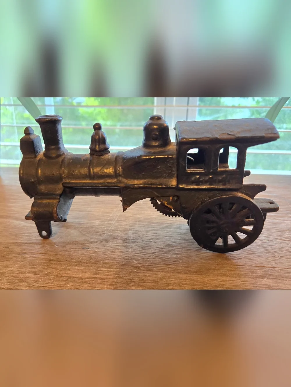 Rustic Cast Iron Train Bank | Vintage-Style Locomotive Decor | Indust. Farmhouse